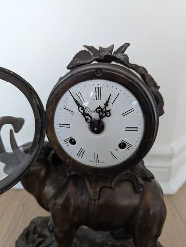 Imperial Brevettato Italy Bronze Elephant Clock - Antique, Runs - photo 2