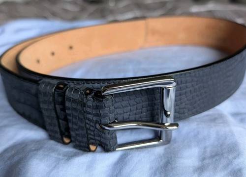 Brand New Jimmy Choo Navy Blue Leather Belt Womens Size 85 Italy
