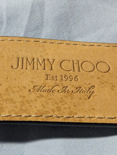 Brand New Jimmy Choo Navy Blue Leather Belt Womens Size 85 Italy - photo 3