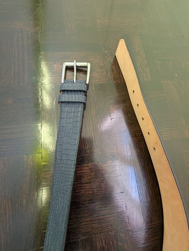 Brand New Jimmy Choo Navy Blue Leather Belt Womens Size 85 Italy - photo 5
