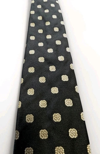 CANALI 100% Silk Tie Black VINTAGE Made In Italy - photo 3