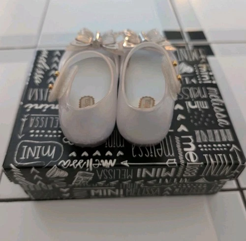 Mini Melissa Silver Butterfly Mary Jane Ultragirl Shoes US 5 Tod - photo 3