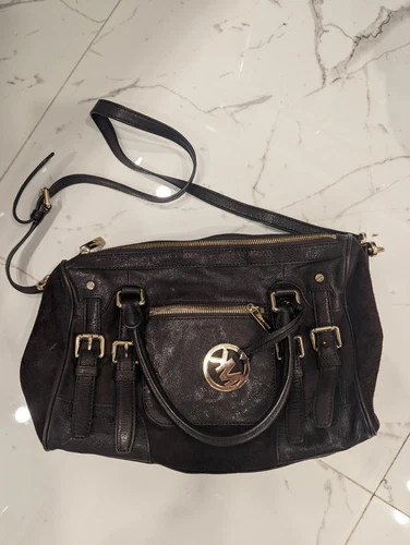 Michael Kors McGraw Leather Satchel Crossbody Bag - Brown