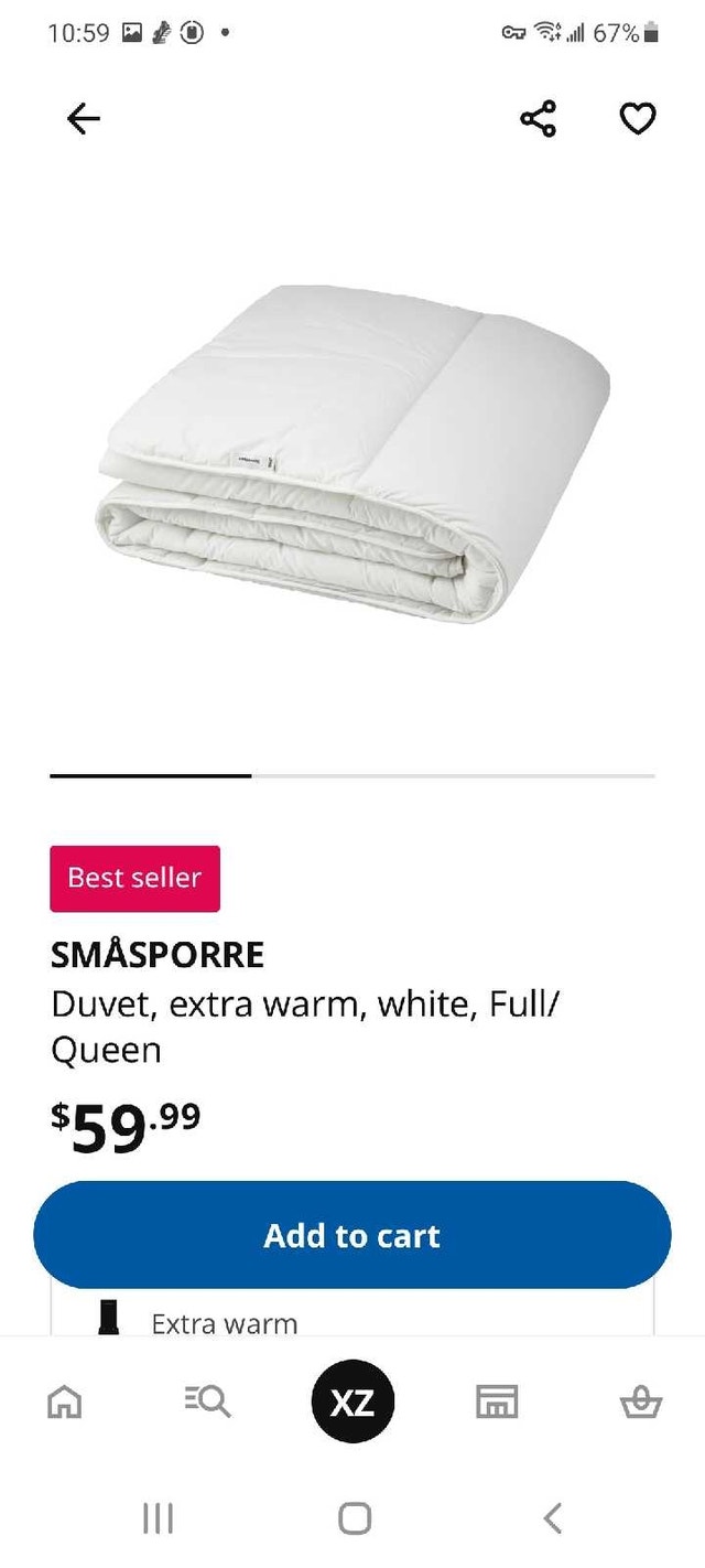 Ikea SMÅSPORRE Extra Warm Duvet