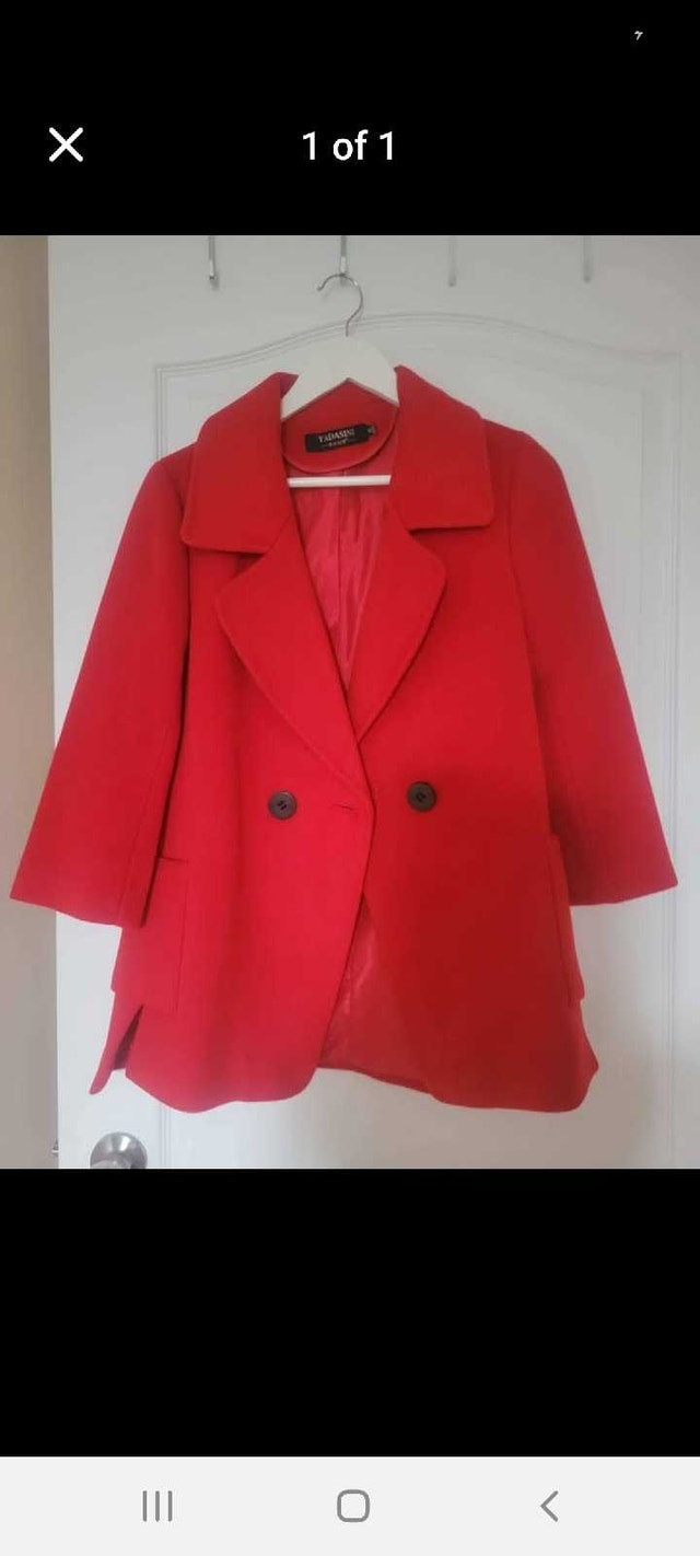 Tahari Red Jacket Size S/M