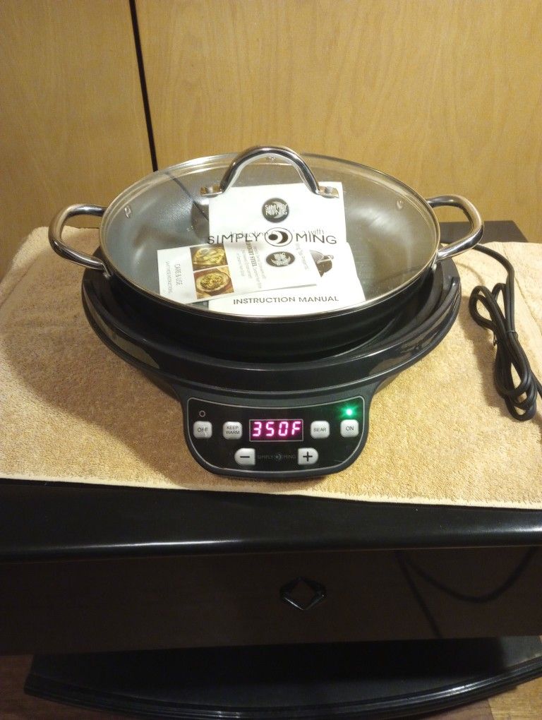 Simply Ming Induction Cooktop With 12" Grill Pan - photo 2