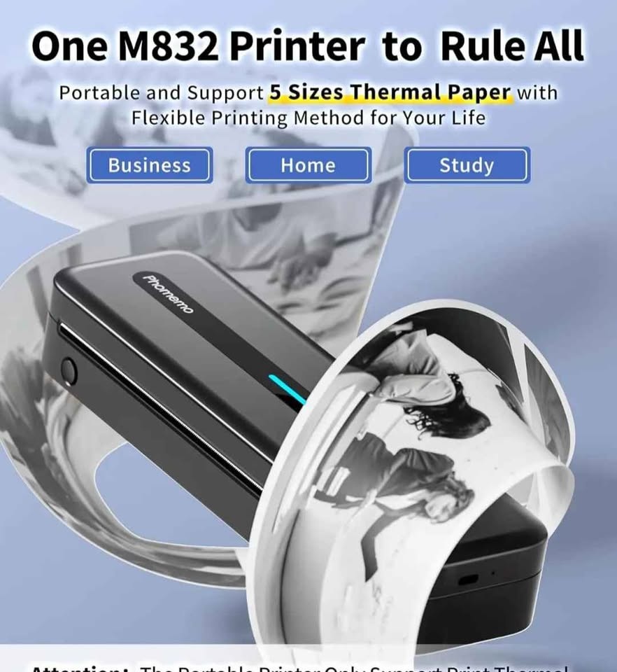Like new Phomemo M08F Portable Thermal Printer - Includes Carryi - photo 5