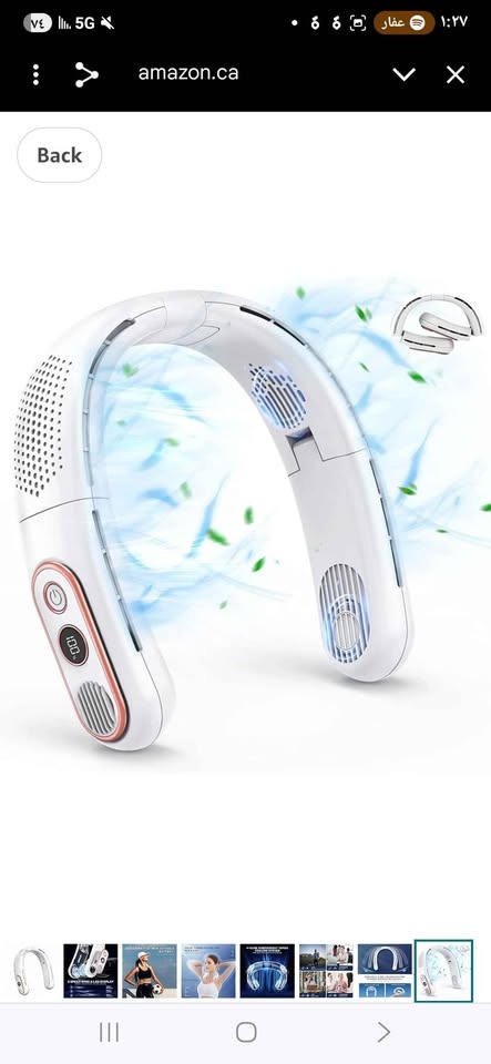 New Portable Bladeless Foldable Neck Fan - photo 2