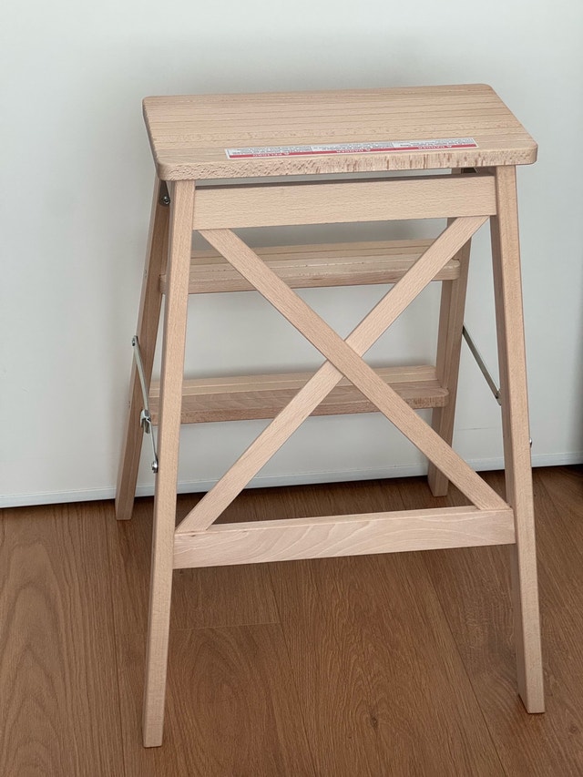 Folding Step Stool in Beech Wood - photo 4
