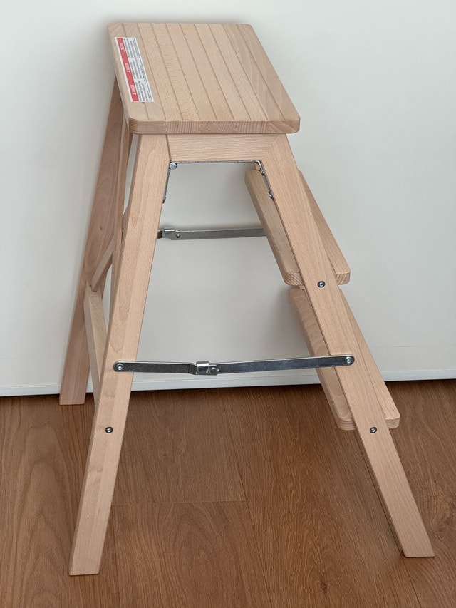 Folding Step Stool in Beech Wood - photo 5