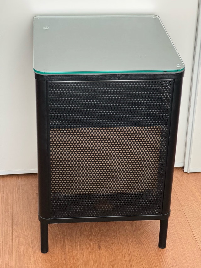 IKEA Bekant Storage Unit w/ Glass Top - Metal & Wood - photo 3