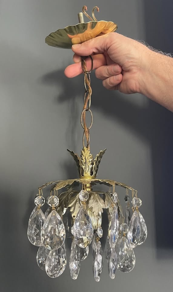 Vintage Small Crystal Chandelier - photo 2
