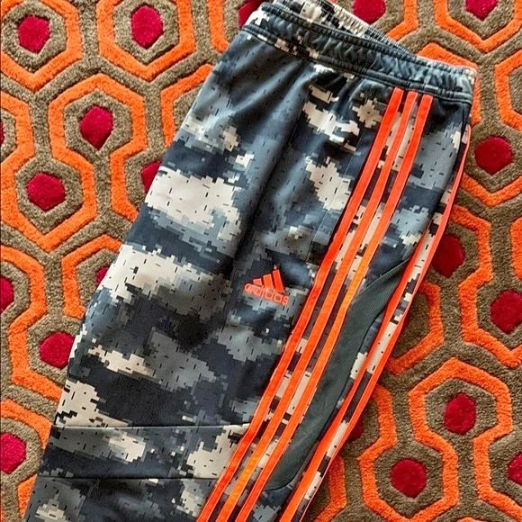 🏆Adidas Green Orange Sweatpants Track Pants Men's XL/XXL Tiro D