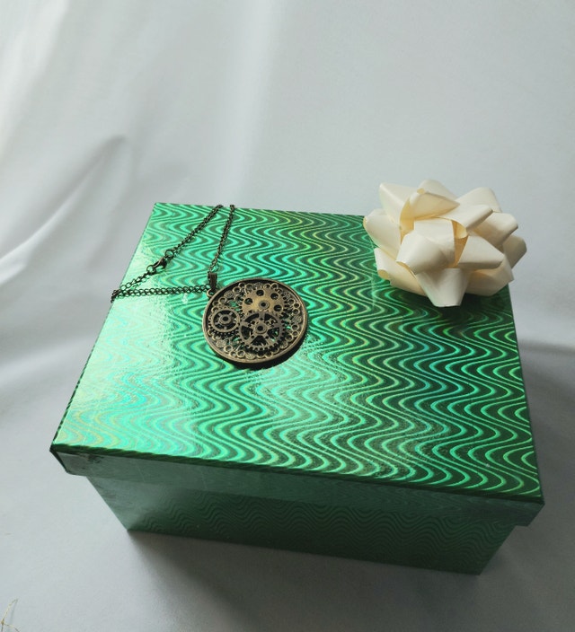 16" Brass Steampunk Necklace | Victorian-Inspired Gift
