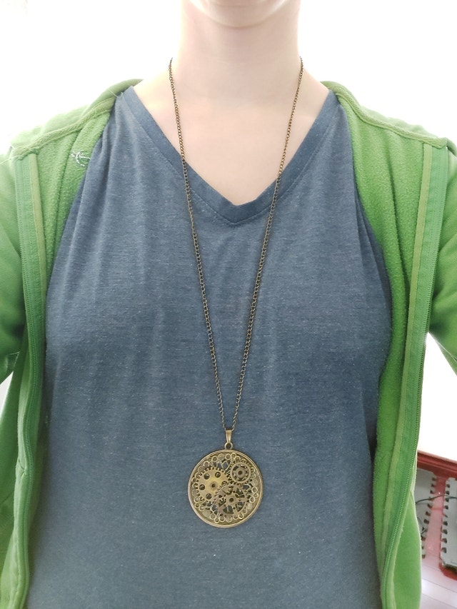 16" Brass Steampunk Necklace | Victorian-Inspired Gift - photo 2