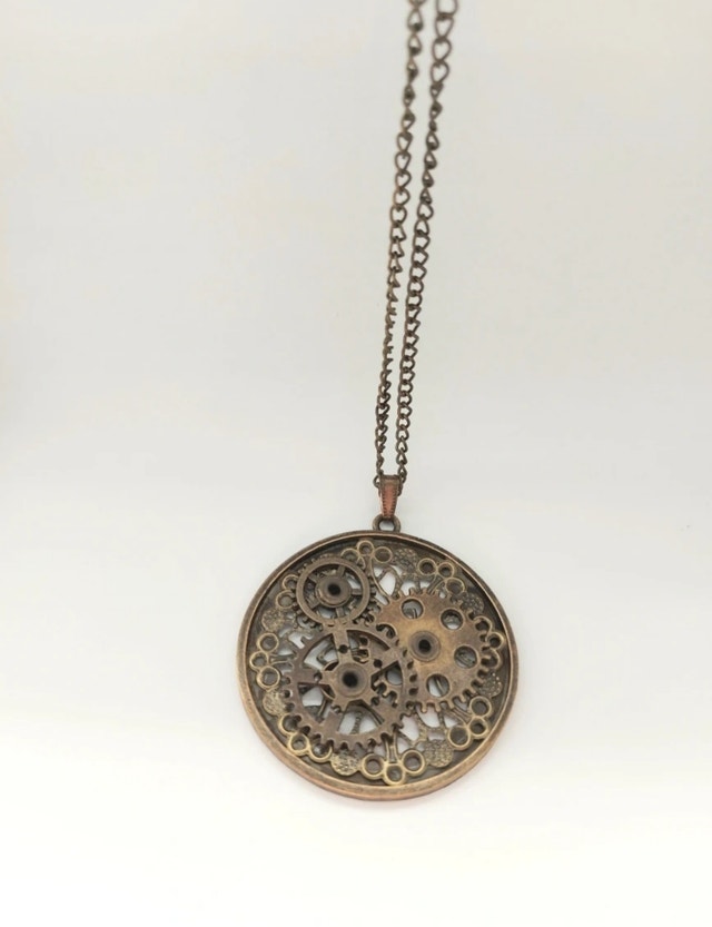 16" Brass Steampunk Necklace | Victorian-Inspired Gift - photo 3