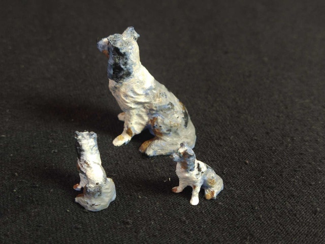Australian Shepherd Figurines Handpainted - photo 3