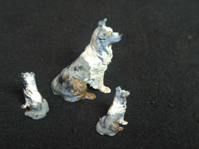 Australian Shepherd Figurines Handpainted - photo 4