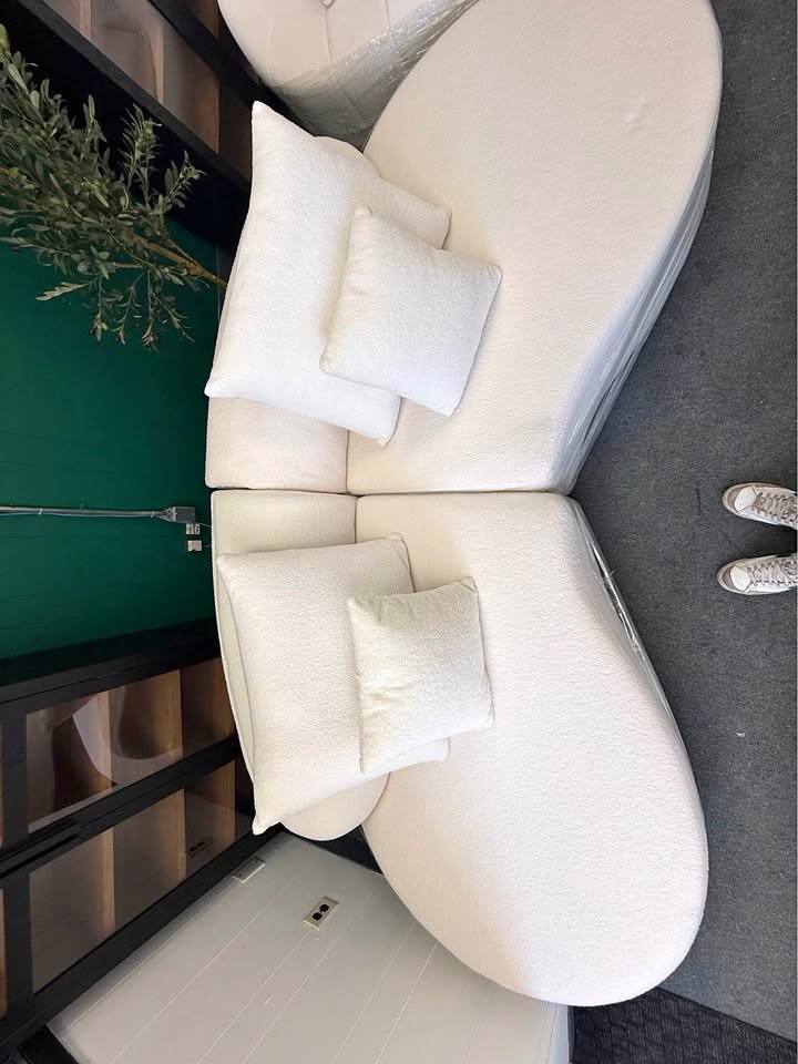 Modern Curved Chaise Sofa Set – Brand New on Sale