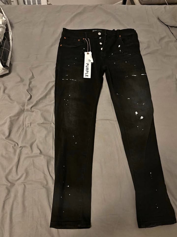 Black Purple Jeans