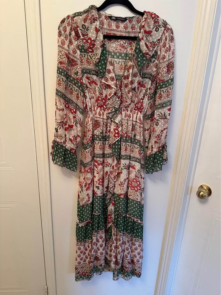 Zara Print Midi Dress