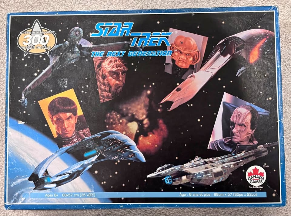 NEAR NEW - 1993 STAR TREK THE NEXT GENERATION 300 PIECE PUZZLE -