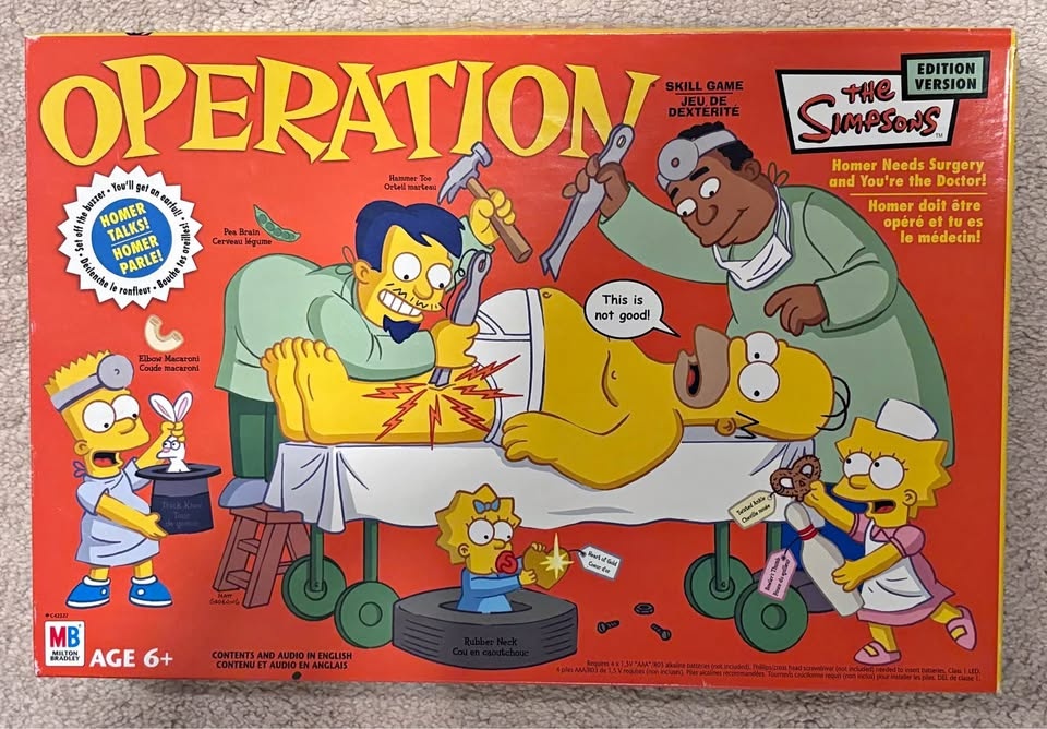 NEAR NEW - 2005 OPERATION - THE SIMPSON’S EDITION - $30.00