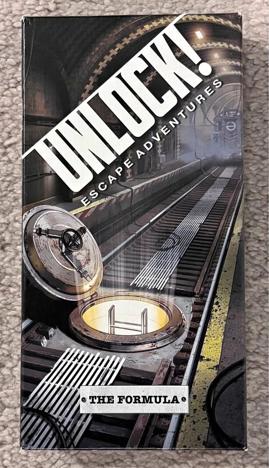 NEAR NEW - UNLOCK! ESCAPE ADVENTURES - THE FORMULA GAME - $7.50