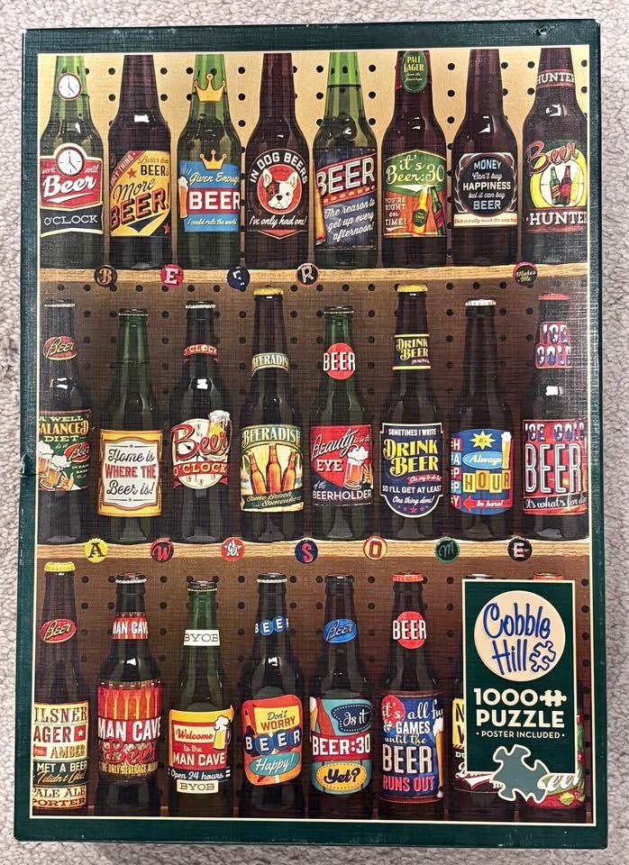 COBBLE HILL 1000 PIECE PUZZLE - BEER COLLECTION - $10.00