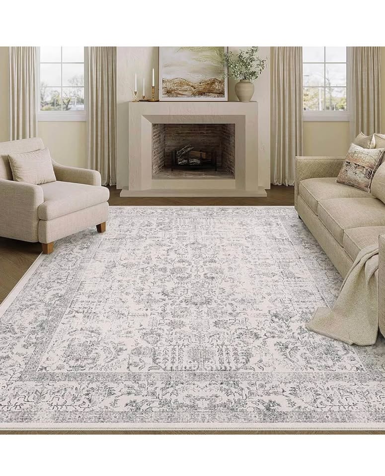 6x9 Machine Washable Gray Area Rug - photo 2