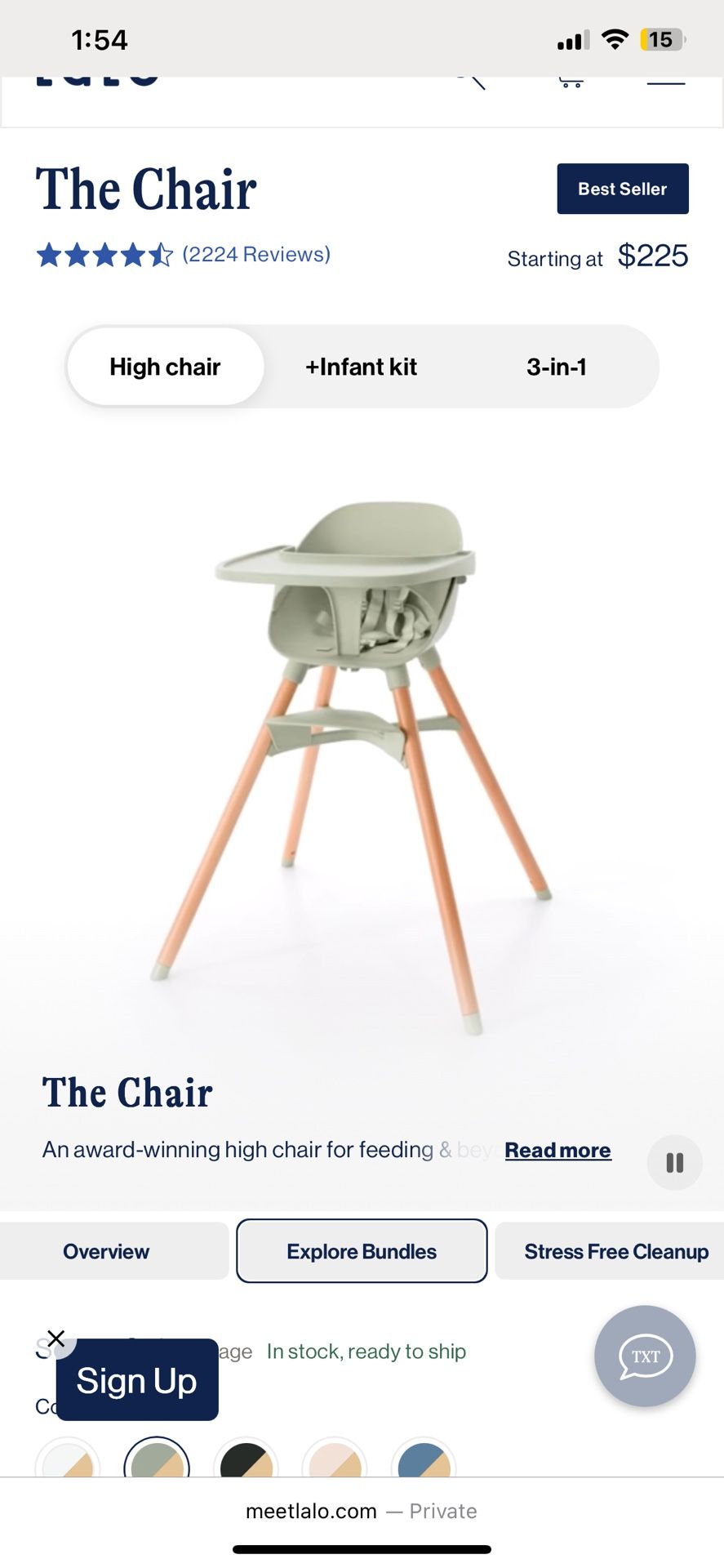 Lalo Chair With Cushion And Play Legs🏆