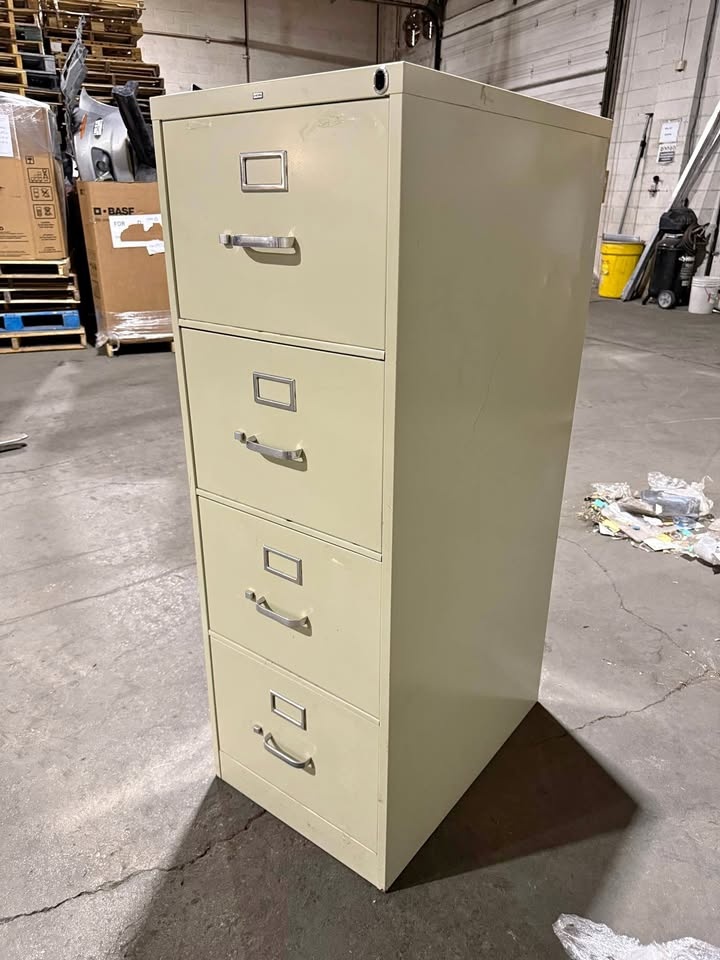 Heavy-Duty 4 Drawer Metal Filing Cabinet – BEIGE