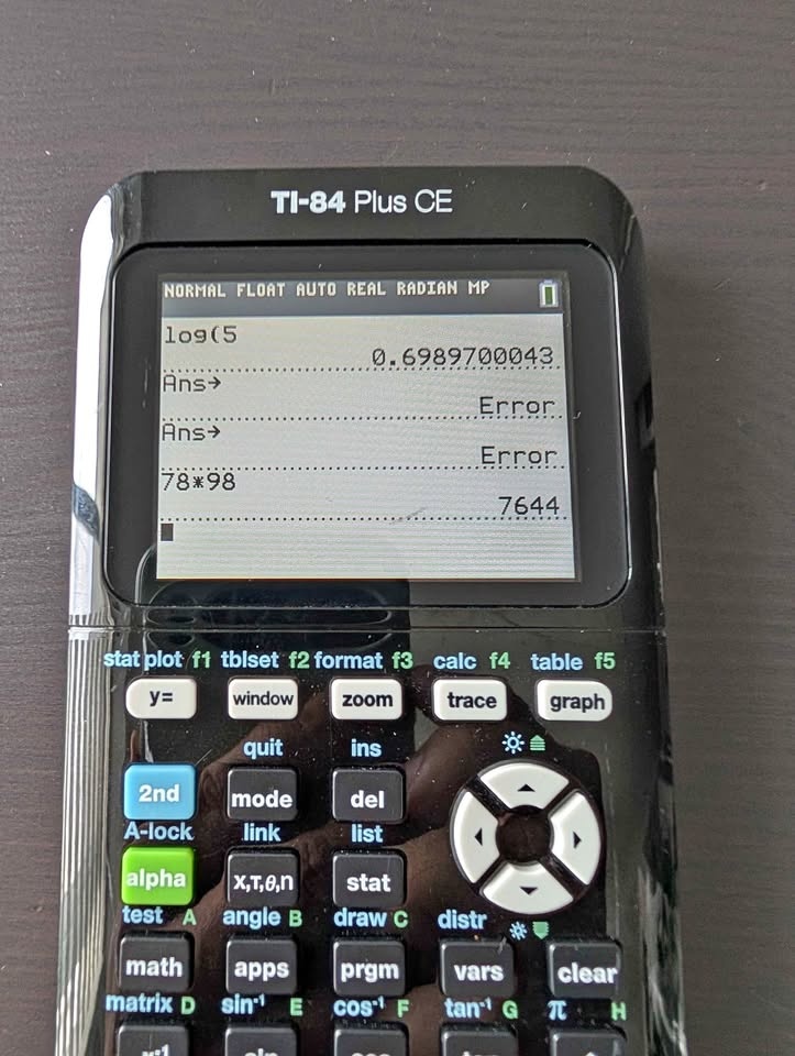 Texas Instruments TI-84 Plus CE graphing calculator