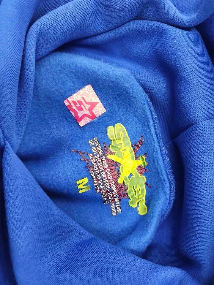 Blue Sp5der hoodie medium - photo 4