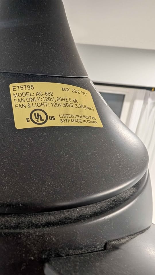 Kendal Lighting MODERNO 36" LED Ceiling Fan - Black - $100 - photo 5
