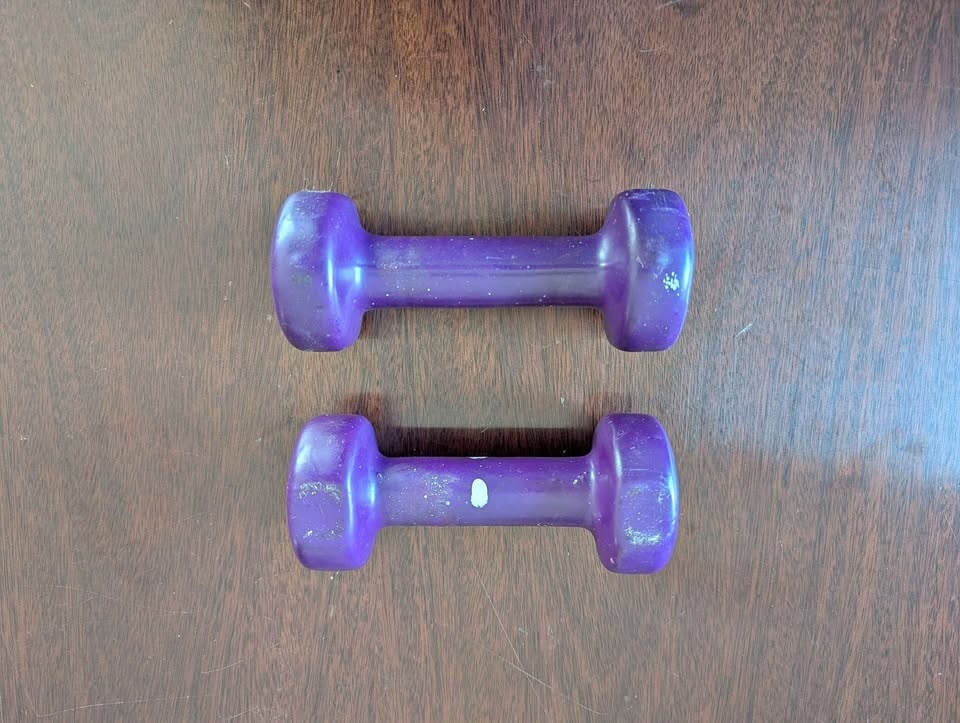 Pair of Purple 6 lb Dumbbells