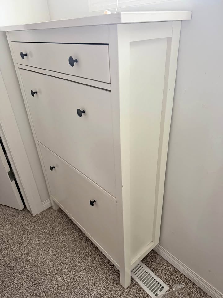 White IKEA Shoe Cabinet Storage