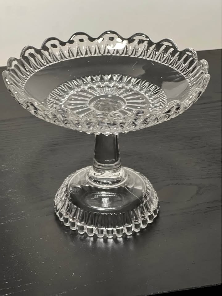 🏆 Antique EAPG Fulton Pattern Glass Compote - photo 2