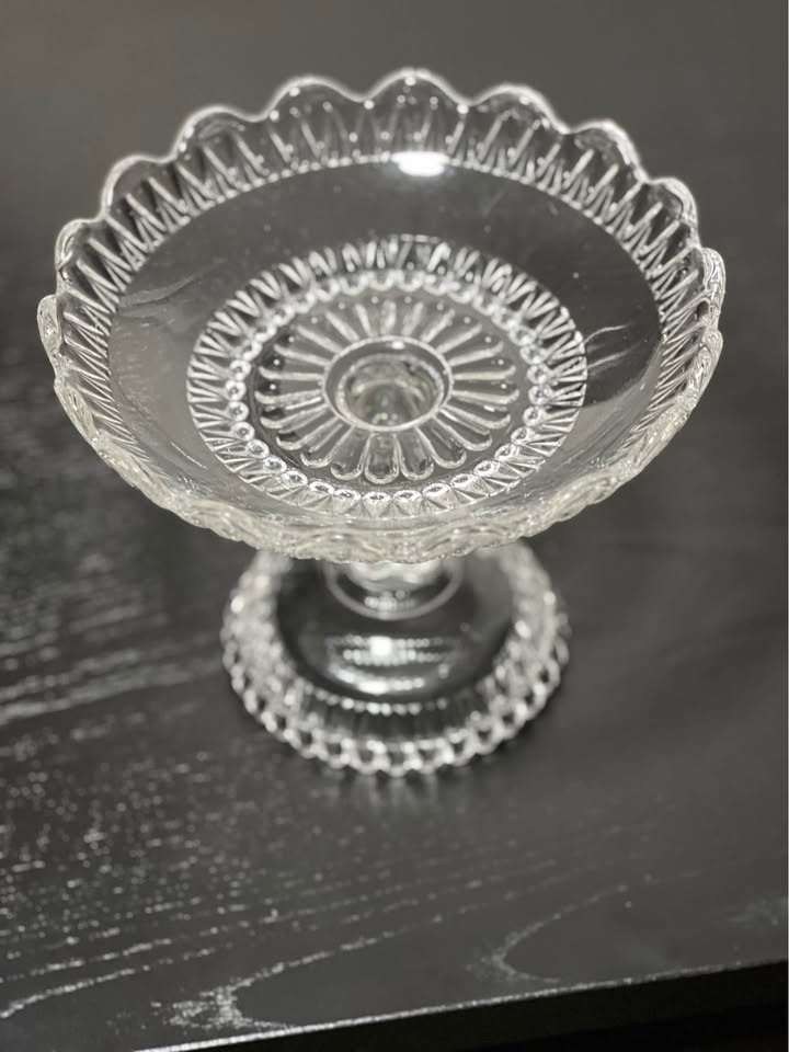 🏆 Antique EAPG Fulton Pattern Glass Compote - photo 3
