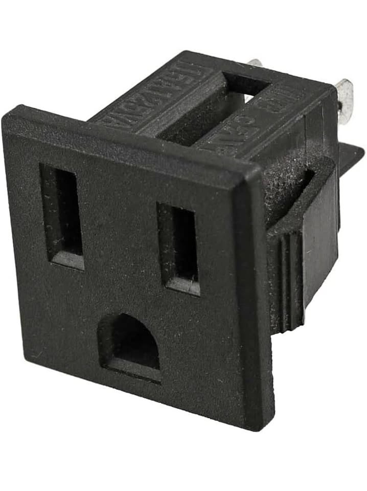AC 125V 15A Black Electrical Outlets - 100 Pieces