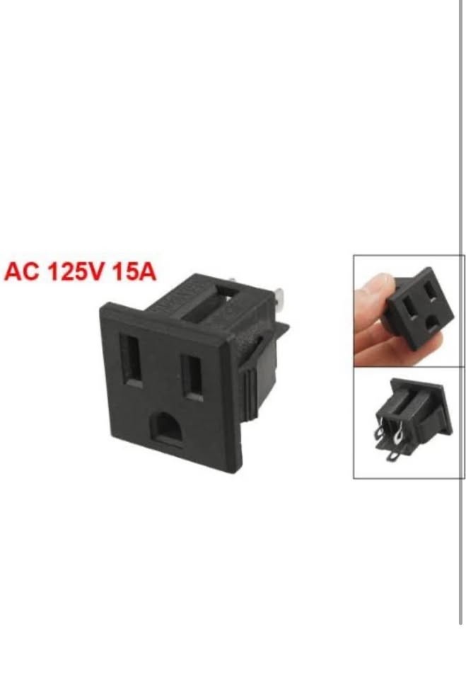 AC 125V 15A Black Electrical Outlets - 100 Pieces - photo 2