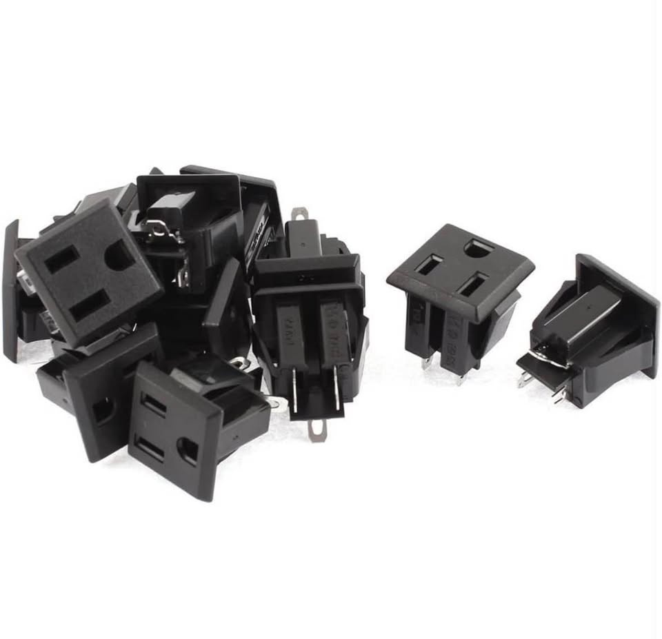 AC 125V 15A Black Electrical Outlets - 100 Pieces - photo 3
