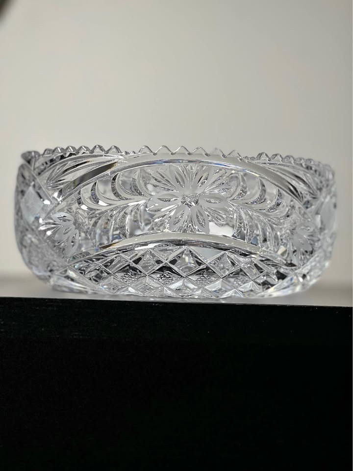 🏆 Anna Hutte Bleikristall Lead Crystal Glass Bowl 8.25"
