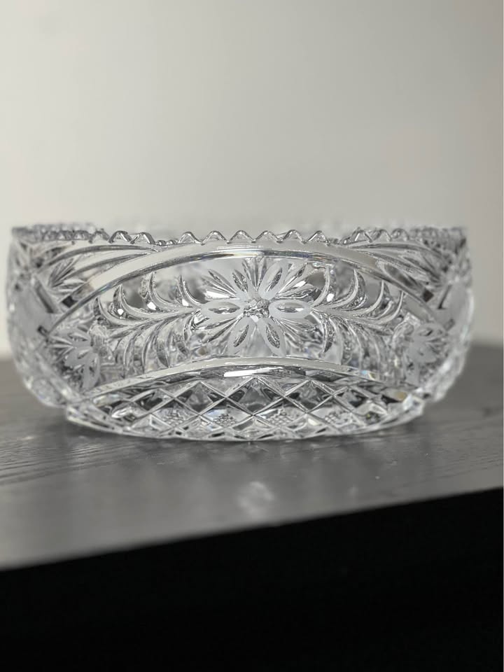 🏆 Anna Hutte Bleikristall Lead Crystal Glass Bowl 8.25" - photo 2