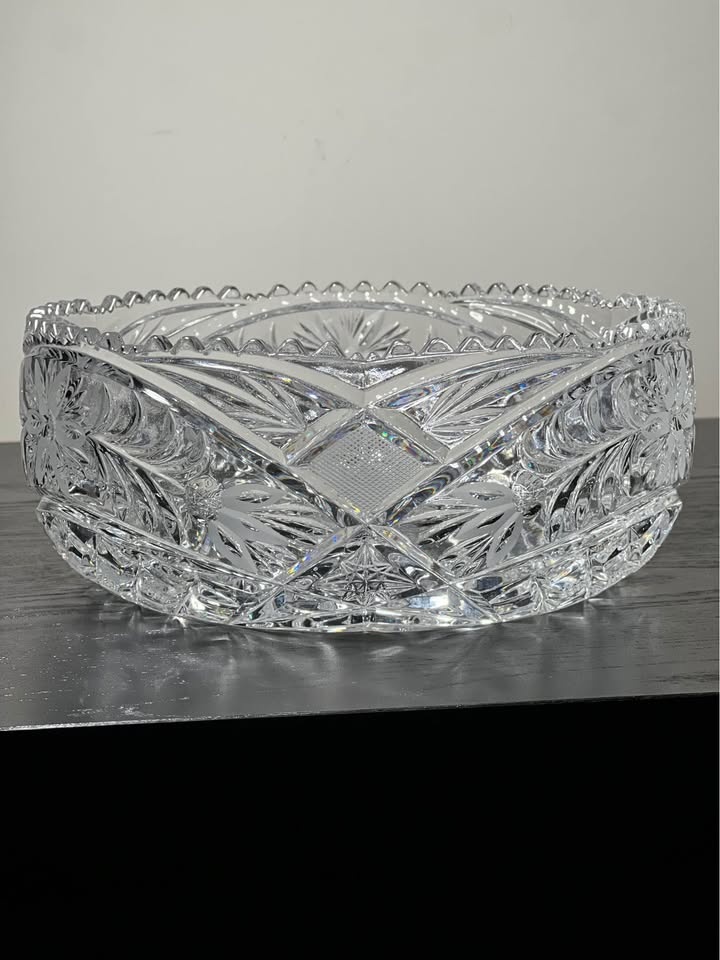 🏆 Anna Hutte Bleikristall Lead Crystal Glass Bowl 8.25" - photo 3