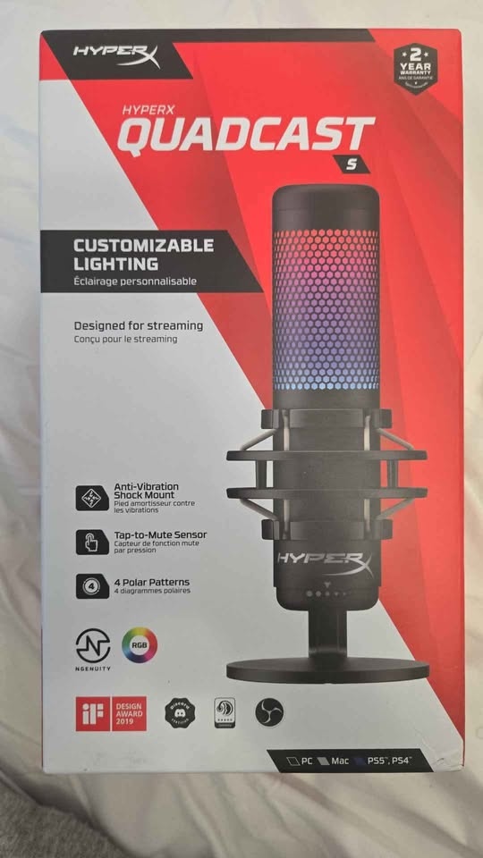 Hyper X QuadCast S USB microphone