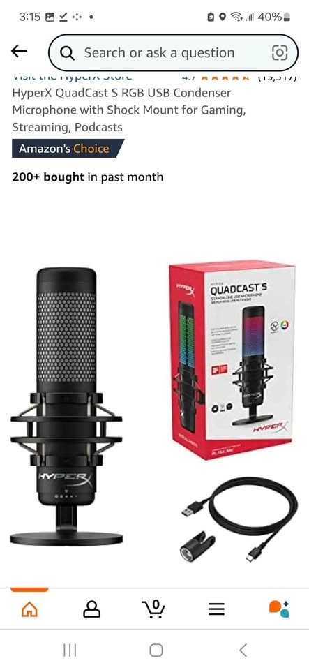 Hyper X QuadCast S USB microphone - photo 2