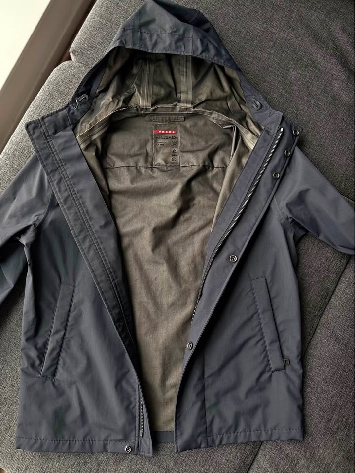 Prada Sporty Nylon Jacket Blue Size 46