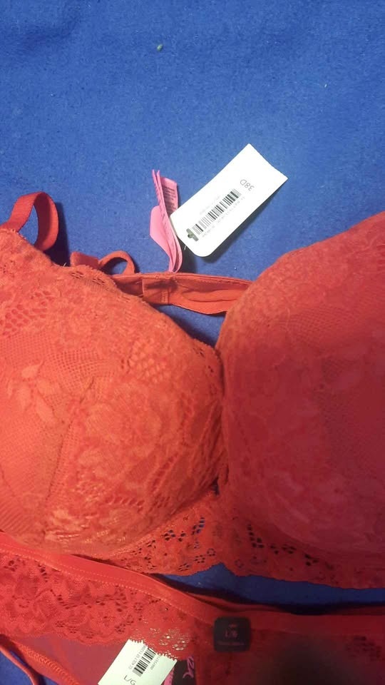 New Red 38D Push-Up Bra and Large Panty Set "🏆" - photo 3