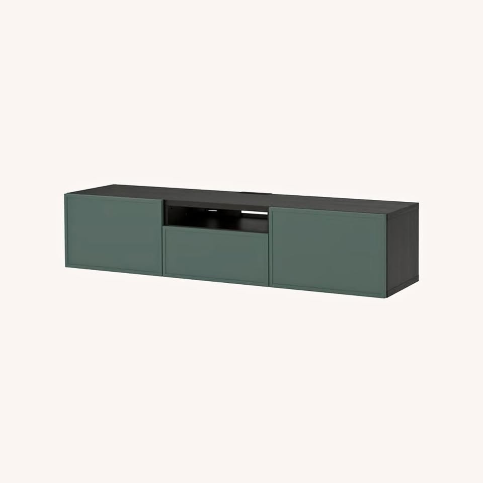 IKEA Besta Olive Green TV Bench